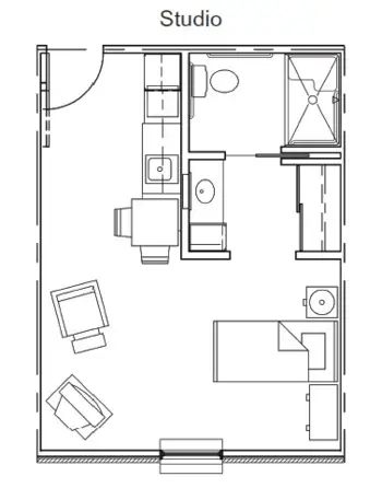 Floorplan of Sunnybrook of Muscatine, Assisted Living, Memory Care, Muscatine, IA 5