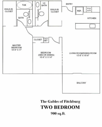 Floorplan of The Gables All Star Senior Living, Assisted Living, Fitchburg, MA 3