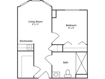 Floorplan of The Linden at Dedham, Assisted Living, Dedham, MA 1