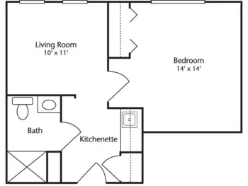 Floorplan of The Linden at Dedham, Assisted Living, Dedham, MA 2