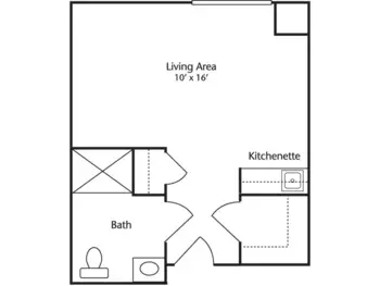 Floorplan of The Linden at Dedham, Assisted Living, Dedham, MA 3