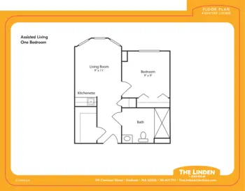 Floorplan of The Linden at Dedham, Assisted Living, Dedham, MA 4