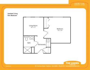 Floorplan of The Linden at Dedham, Assisted Living, Dedham, MA 5