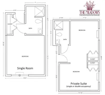 Floorplan of The Meadows a Park Home Personal Care Community, Assisted Living, Montoursville, PA 1
