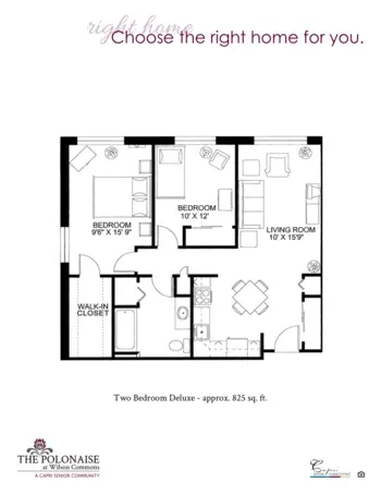 Floorplan of The Polonaise, Assisted Living, Milwaukee, WI 3