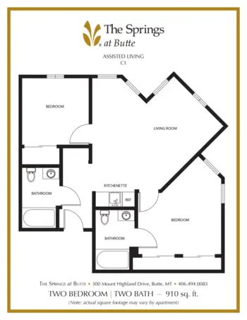 Floorplan of The Springs at Butte, Assisted Living, Memory Care, Butte, MT 11