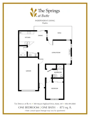 Floorplan of The Springs at Butte, Assisted Living, Memory Care, Butte, MT 14
