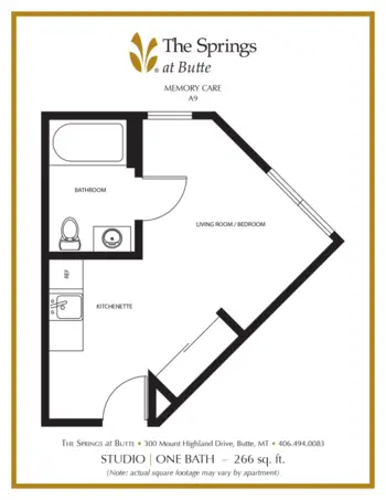 Floorplan of The Springs at Butte, Assisted Living, Memory Care, Butte, MT 19