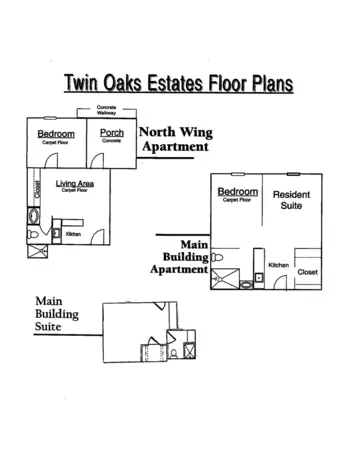 Floorplan of Twin Oaks Estate, Assisted Living, O Fallon, MO 1