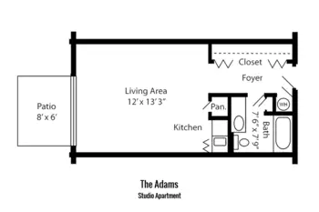 Floorplan of Williamsburg Landing, Assisted Living, Wilton Manors, FL 9