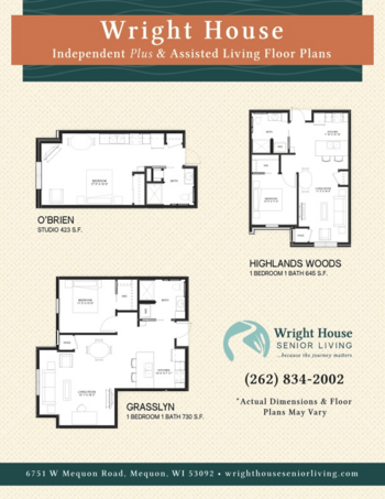 Floorplan of Wright House Senior Living, Assisted Living, Memory Care, Mequon, WI 4