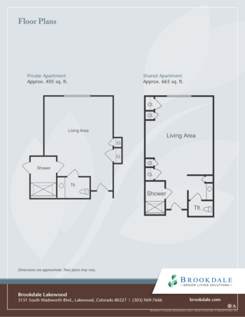 Floorplan of Brookdale Lakewood, Assisted Living, Lakewood, CO 1