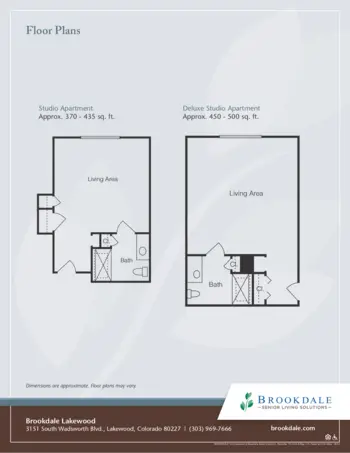 Floorplan of Brookdale Lakewood, Assisted Living, Lakewood, CO 2