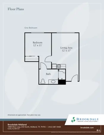 Floorplan of Brookdale Midland, Assisted Living, Midland, TX 2