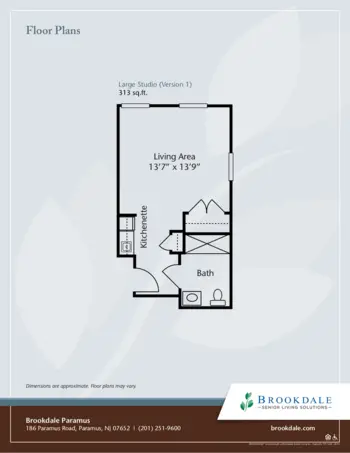 Floorplan of Brookdale Paramus, Assisted Living, Paramus, NJ 1