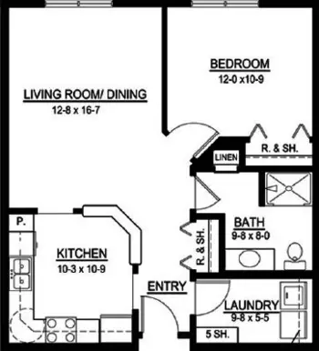 Floorplan of Croixdale, Assisted Living, Memory Care, Bayport, MN 1