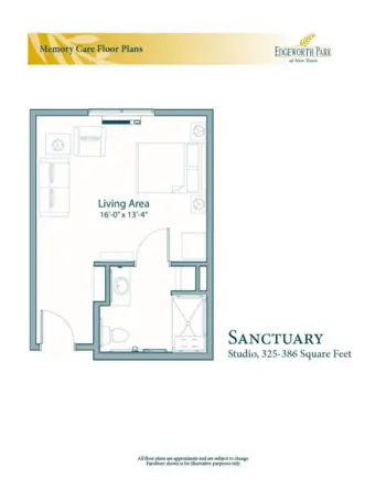 Floorplan of Edgeworth Park at New Town, Assisted Living, Memory Care, Williamsburg, VA 6