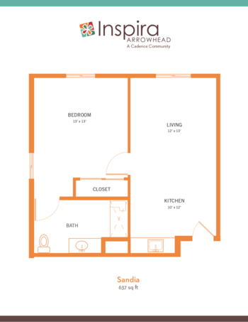 Floorplan of Inspira Arrowhead, Assisted Living, Glendale, AZ 4