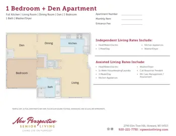 Floorplan of New Perspective Howard, Assisted Living, Howard, WI 2