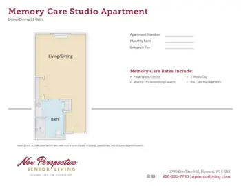 Floorplan of New Perspective Howard, Assisted Living, Howard, WI 5
