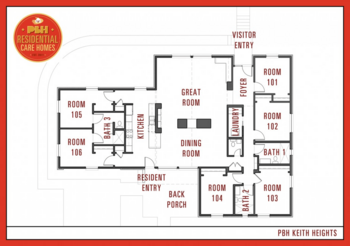 Floorplan of PBH Residential Care Homes, Assisted Living, Grand Prairie, TX 1