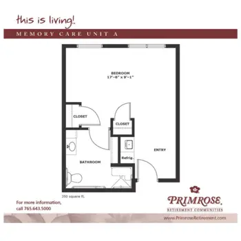 Floorplan of Primrose Memory Care of Anderson, Assisted Living, Memory Care, Anderson, IN 8