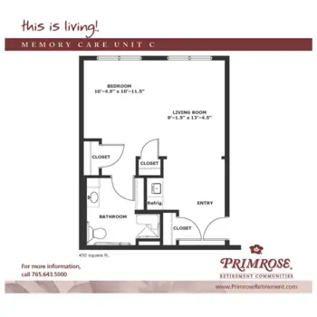 Floorplan of Primrose Memory Care of Anderson, Assisted Living, Memory Care, Anderson, IN 10