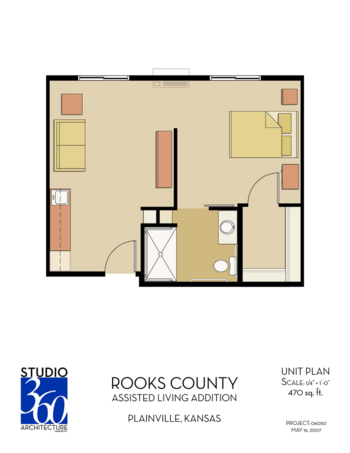 Floorplan of Redbud Village, Assisted Living, Plainville, KS 2