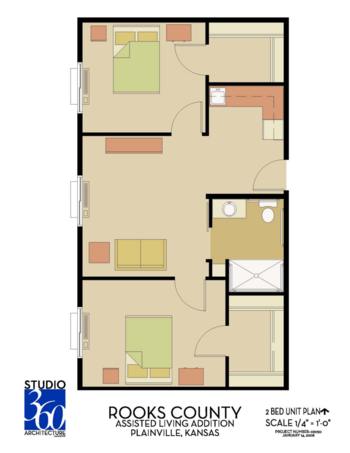 Floorplan of Redbud Village, Assisted Living, Plainville, KS 3