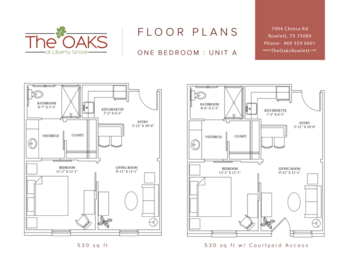 Floorplan of The Oaks at Liberty Grove, Assisted Living, Rowlett, TX 5