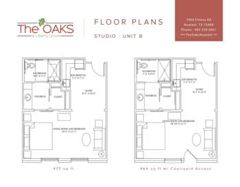 Floorplan of The Oaks at Liberty Grove, Assisted Living, Rowlett, TX 6