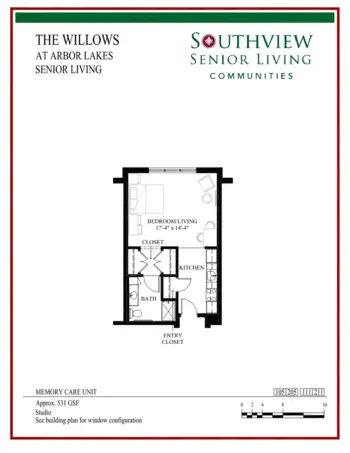 Floorplan of Willows of Arbor Lakes, Assisted Living, Memory Care, Maple Grove, MN 4