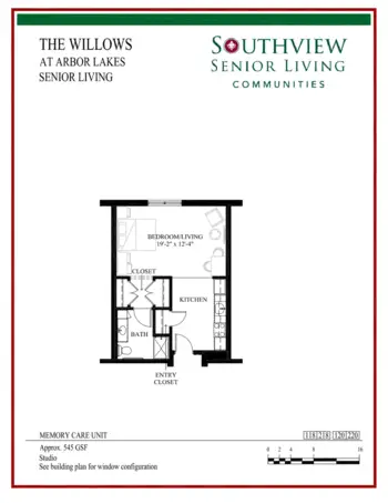 Floorplan of Willows of Arbor Lakes, Assisted Living, Memory Care, Maple Grove, MN 5