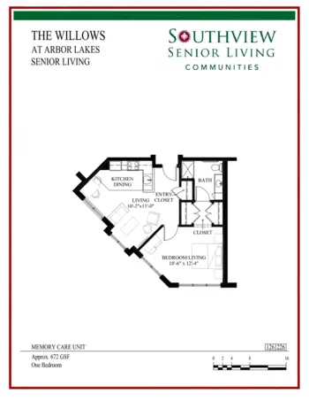 Floorplan of Willows of Arbor Lakes, Assisted Living, Memory Care, Maple Grove, MN 8