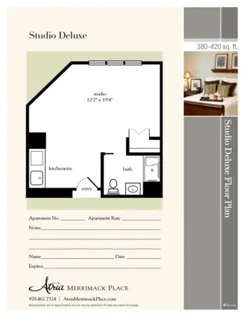 Floorplan of Atria Merrimack Place, Assisted Living, Newburyport, MA 2
