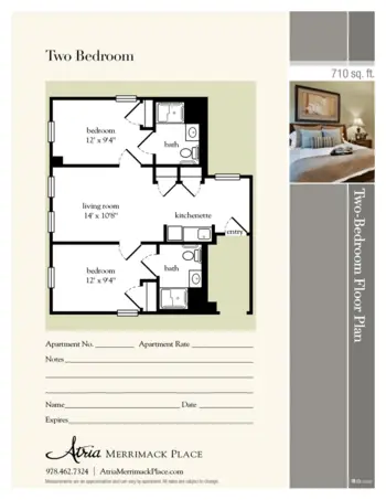 Floorplan of Atria Merrimack Place, Assisted Living, Newburyport, MA 5