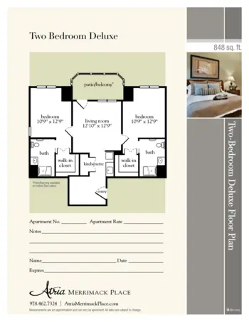 Floorplan of Atria Merrimack Place, Assisted Living, Newburyport, MA 6