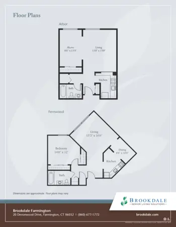 Floorplan of Brookdale Gables Farmington, Assisted Living, Farmington, CT 1