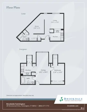 Floorplan of Brookdale Gables Farmington, Assisted Living, Farmington, CT 2