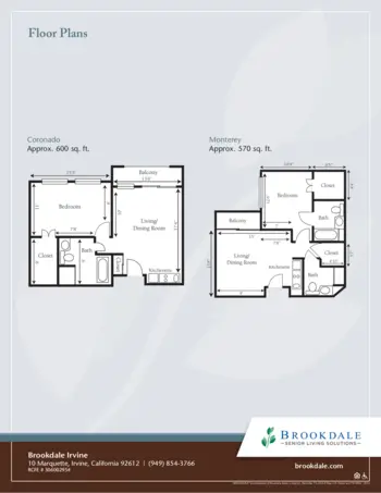 Floorplan of Brookdale Irvine, Assisted Living, Irvine, CA 2