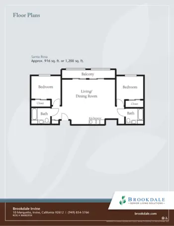 Floorplan of Brookdale Irvine, Assisted Living, Irvine, CA 4