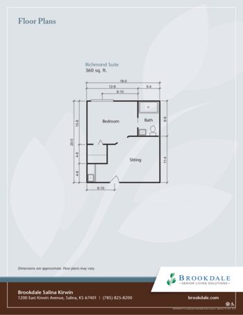 Floorplan of Brookdale Salina Kirwin, Assisted Living, Salina, KS 2