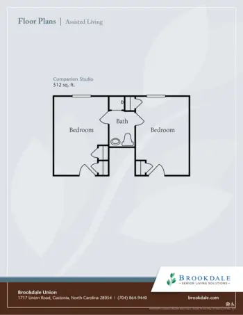 Floorplan of Brookdale Union, Assisted Living, Gastonia, NC 3