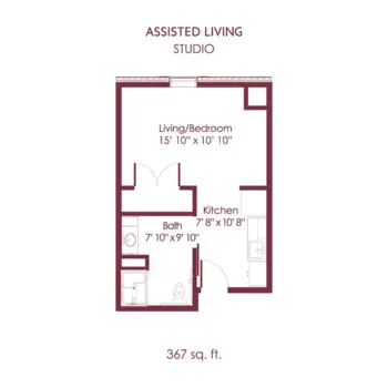 Floorplan of Cherry Blossom Senior Living, Assisted Living, Columbus, OH 6