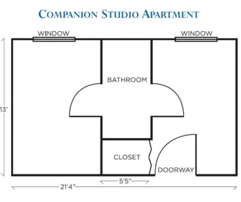 Floorplan of Dominion Village at Poquoson, Assisted Living, Memory Care, Poquoson, VA 1
