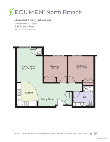 Floorplan of Ecumen North Branch, Assisted Living, Memory Care, North Branch, MN 1