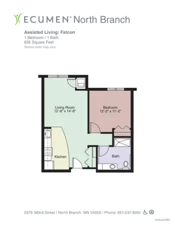 Floorplan of Ecumen North Branch, Assisted Living, Memory Care, North Branch, MN 2