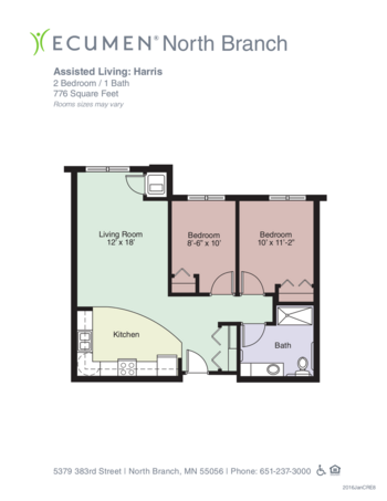 Floorplan of Ecumen North Branch, Assisted Living, Memory Care, North Branch, MN 6