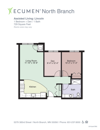 Floorplan of Ecumen North Branch, Assisted Living, Memory Care, North Branch, MN 7