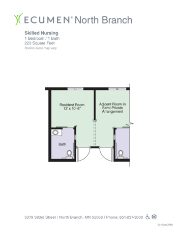 Floorplan of Ecumen North Branch, Assisted Living, Memory Care, North Branch, MN 10